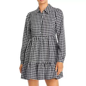 AQUA BRAND COLLARED TIERED DRESS, NWT
